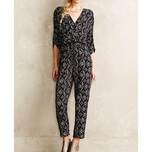 Anthropologie Elevenses Printed Jumpsuit